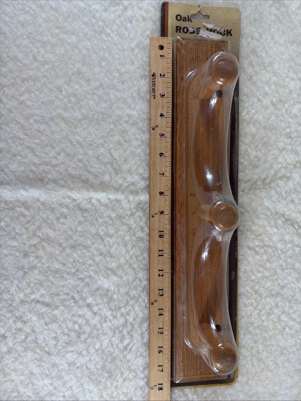 Vintage Oak Rope Hook - Brown Oak Finish